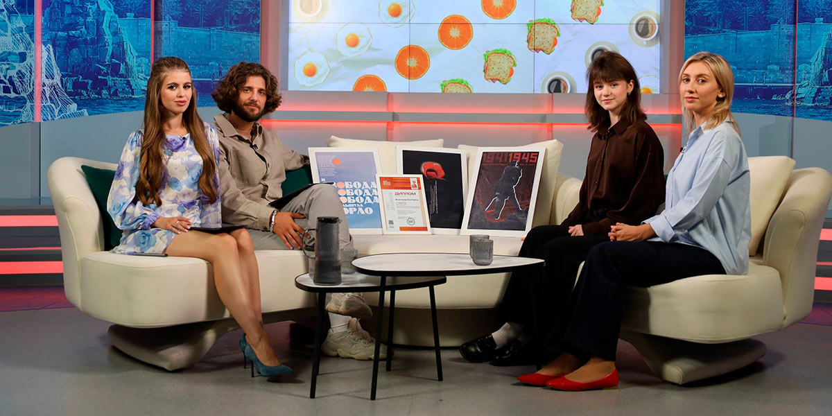 В студии программы «Доброе утро, Севастополь» телеканала СТВ студентка Института развития города СевГУ